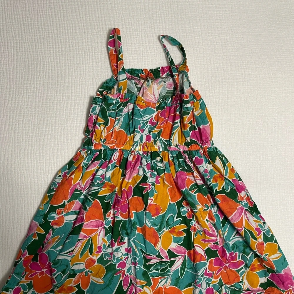 Carter's Tropical Floral Sundress - Teal, Pink & Orange